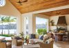 For the covered loggia, architect Greg Palmer flawlessly executed the delicate dance between maximizing views with expansive openings, while also providing enough wall to create the feeling of substance and defined architectural space.