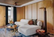Suite Life at The Moore Wood paneling and mid-century modern furnishings are common to all the hotel’s 13 suites.