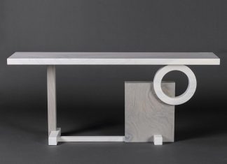 Featuring a geometric base, the Anito console nods to the Indonesian belief of spirits residing in nature
