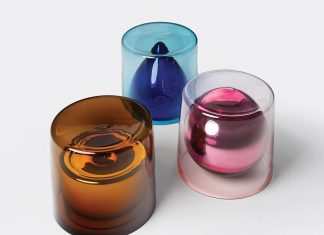 Géométrie Liquide side tables from Holly Hunt