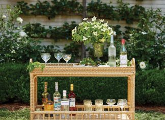 The Captiva bar cart by Serena & Lily