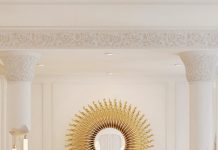 Sophisticated Bathroom Upgrades The Newton bathtub by Maison Valentina is finished in dramatic white lacquer and gold-plated accents that immediately catch the eye
