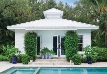 Inside Designer Shani Core’s Backyard Design Studio The entrance to Core’s at-home design studio (formerly her guest house) is flanked on either side by confederate jasmine that blooms in spring and summer