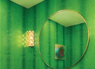 Fisher Island powder room by Shannon Design. Photo by Craig Denis