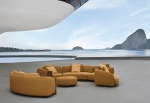 The Solar System from Artefacto’s Cosmos collection is composed of a sofa, chaise, ottoman, and tables and can be customized in various colors and materials. Photo courtesy of Artefacto