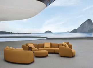 The Solar System from Artefacto’s Cosmos collection is composed of a sofa, chaise, ottoman, and tables and can be customized in various colors and materials. Photo courtesy of Artefacto