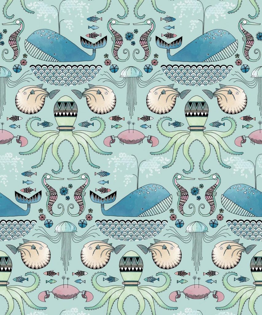 Under the Sea wallcovering by Milton & King