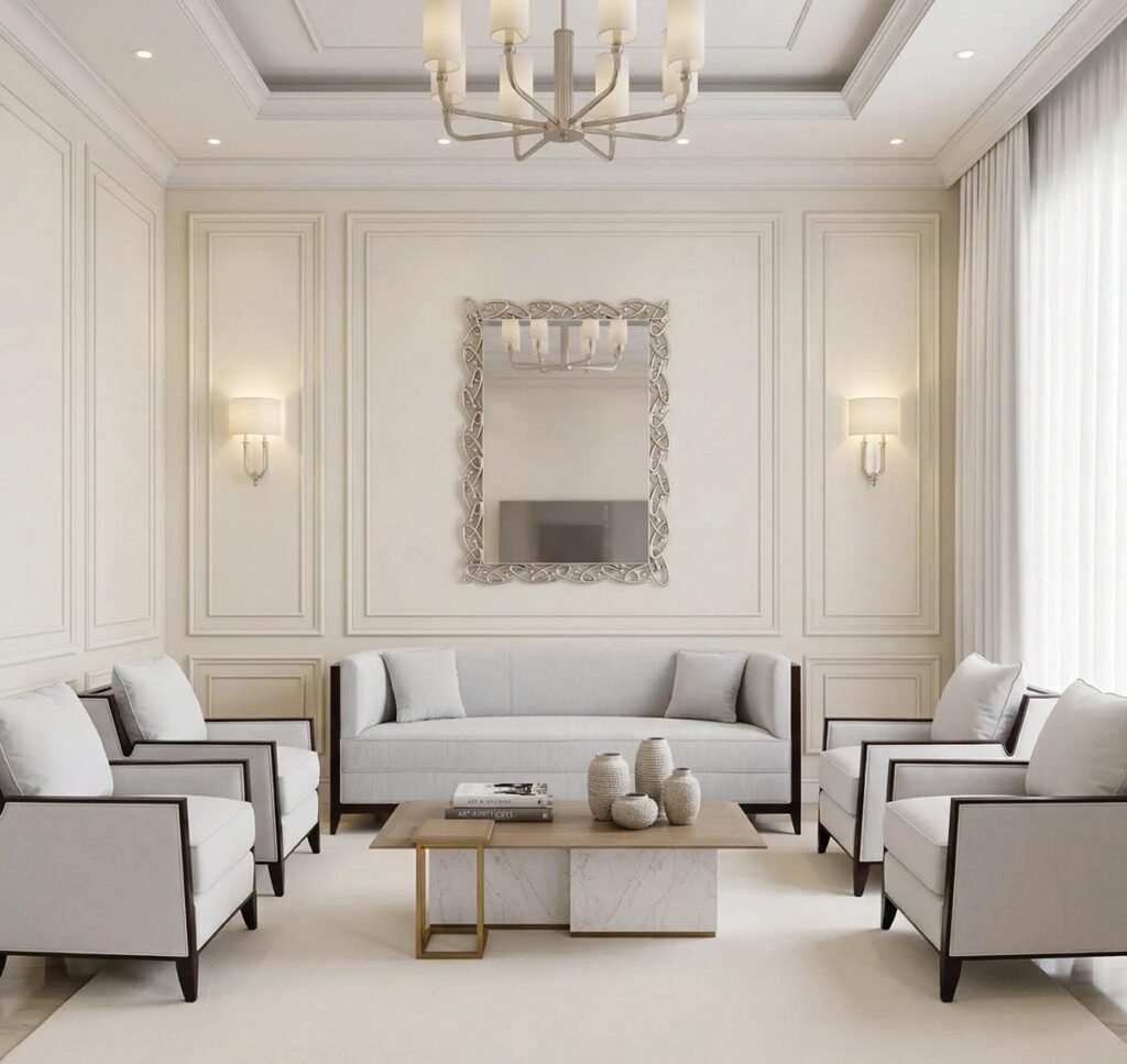 Seating and accessories by Lily Koo highlight the brand’s transitional lines